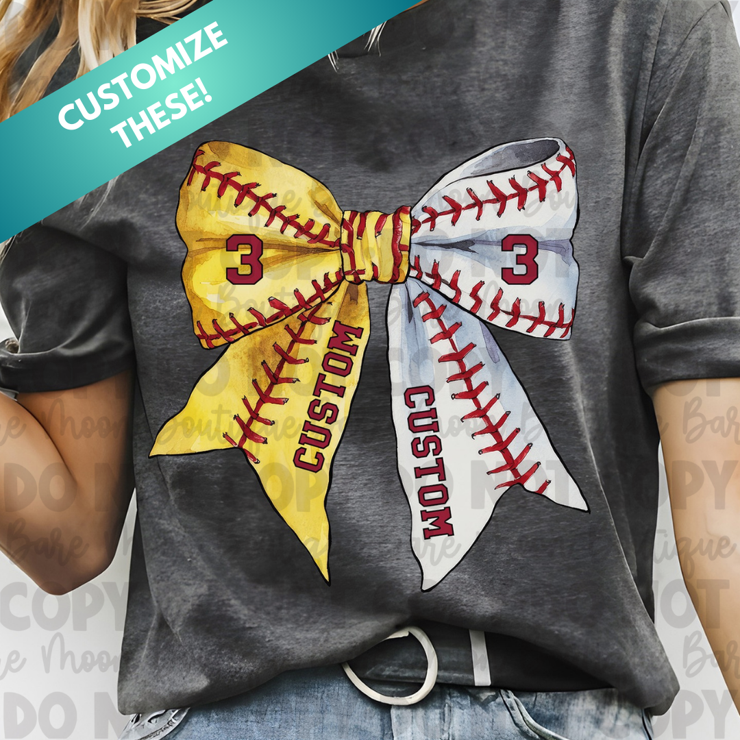 Softball/Baseball Bow - Custom