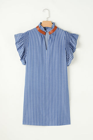 Blue Stripe Shift Dress RTS