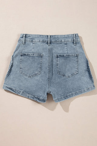 Denim Studded Acid Washed Bottoms | RTS