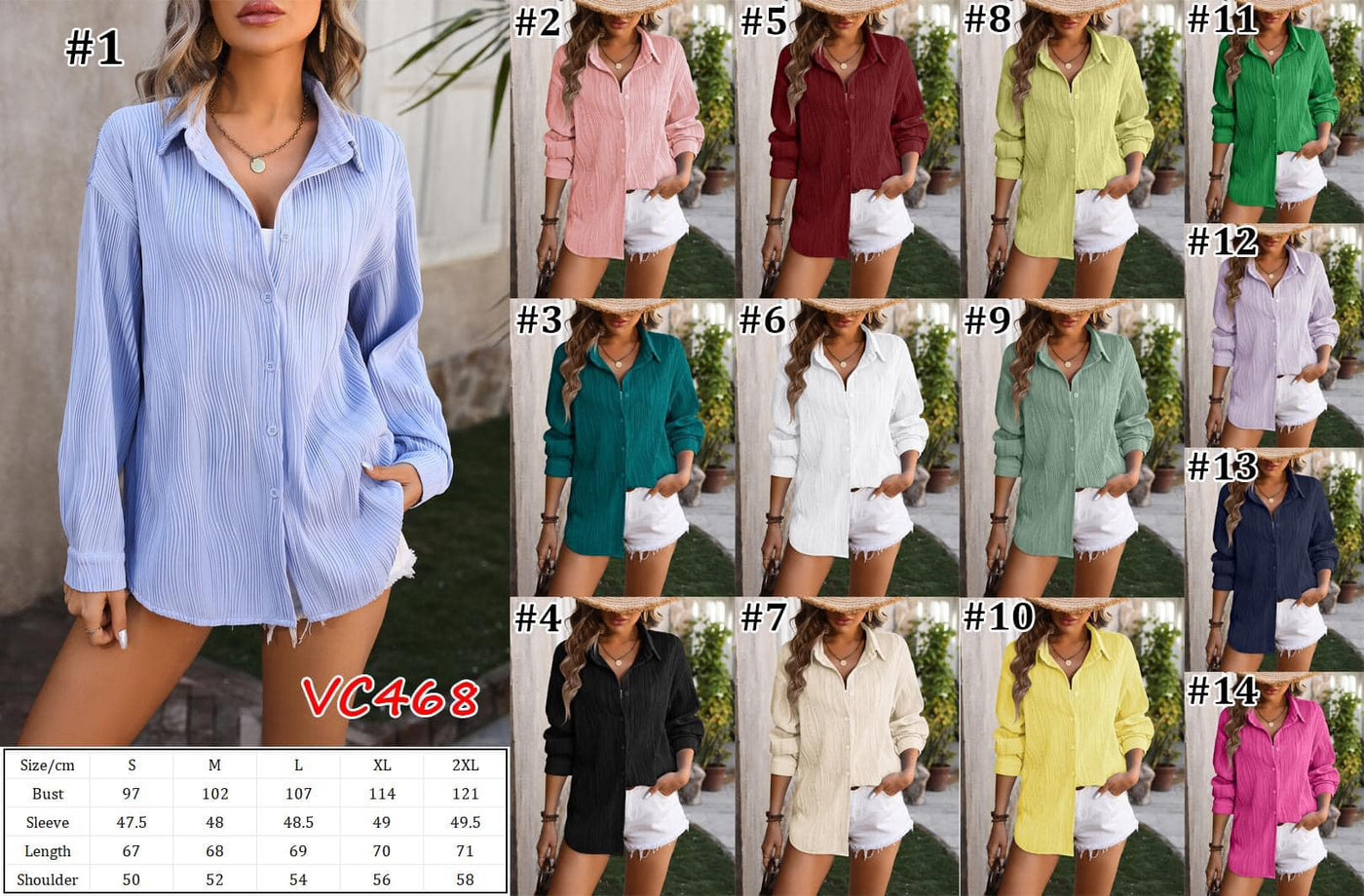 Textured Button Down | VC468