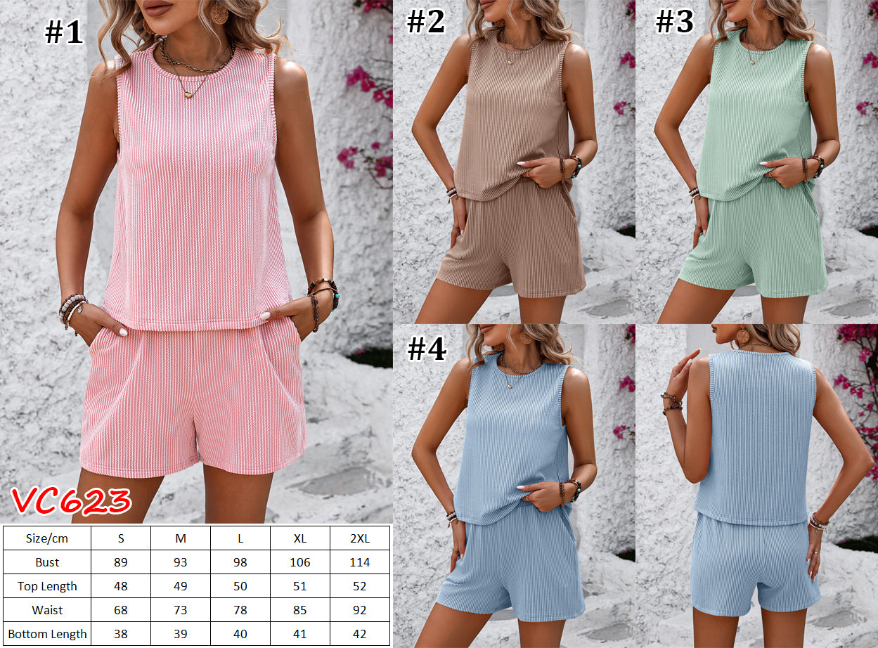 Sleeveless Tank Top & Shorts Set  | VC623