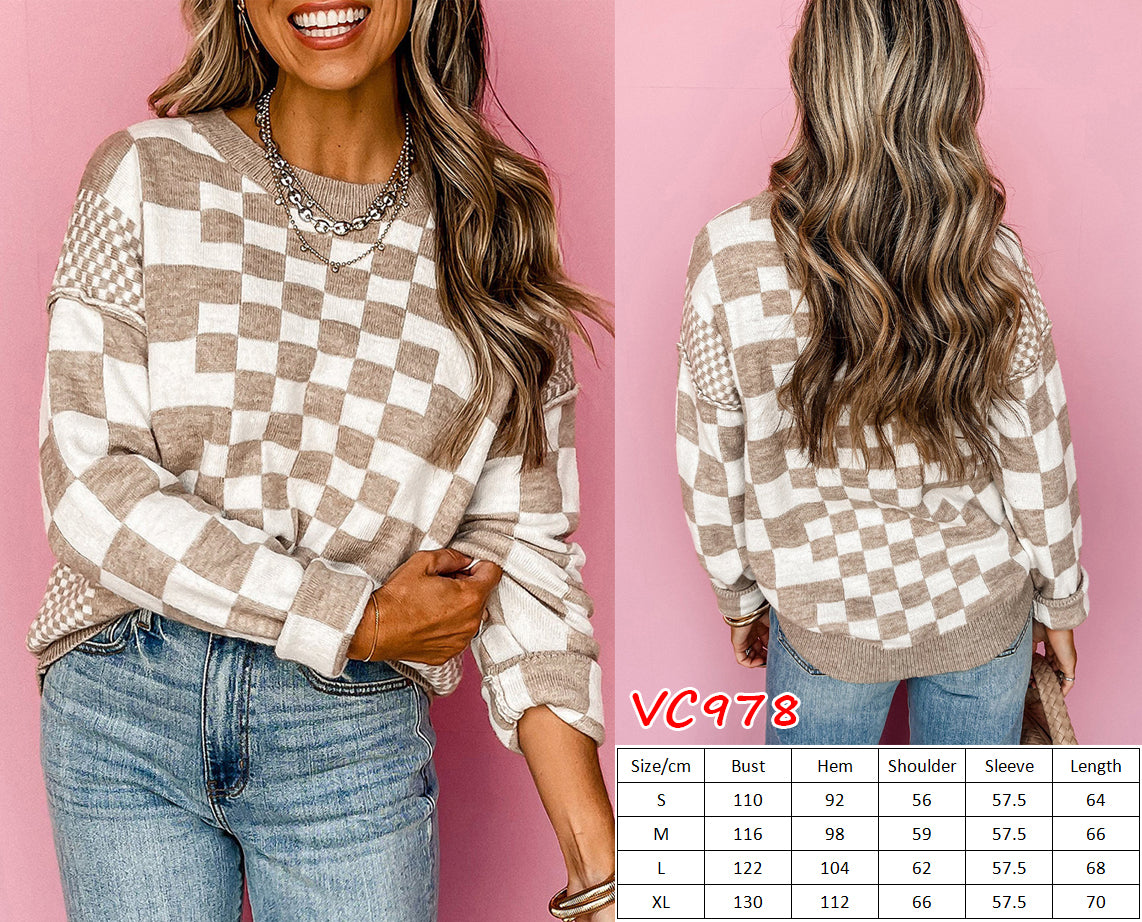 Checkered Sweater | VC978