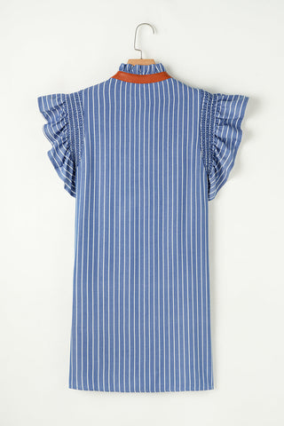 Blue Stripe Shift Dress RTS