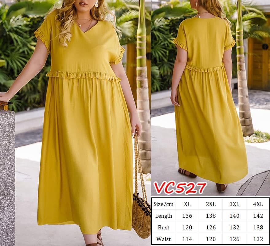 Plus Size Ruffled Dress | VC527